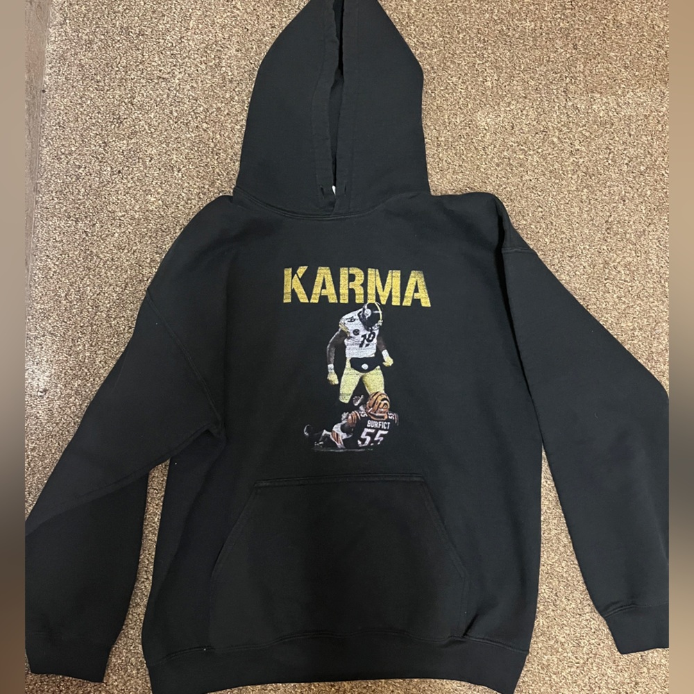 Large Karma football Hoodie
